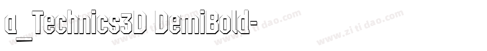 a_Technics3D DemiBold字体转换